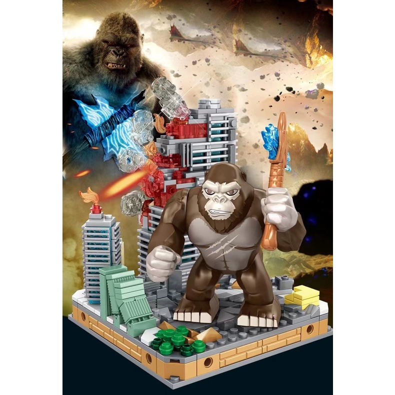 利Bộ Đồ Chơi Lắp Ráp Lego Hình Godzilla vs King Kong 3D