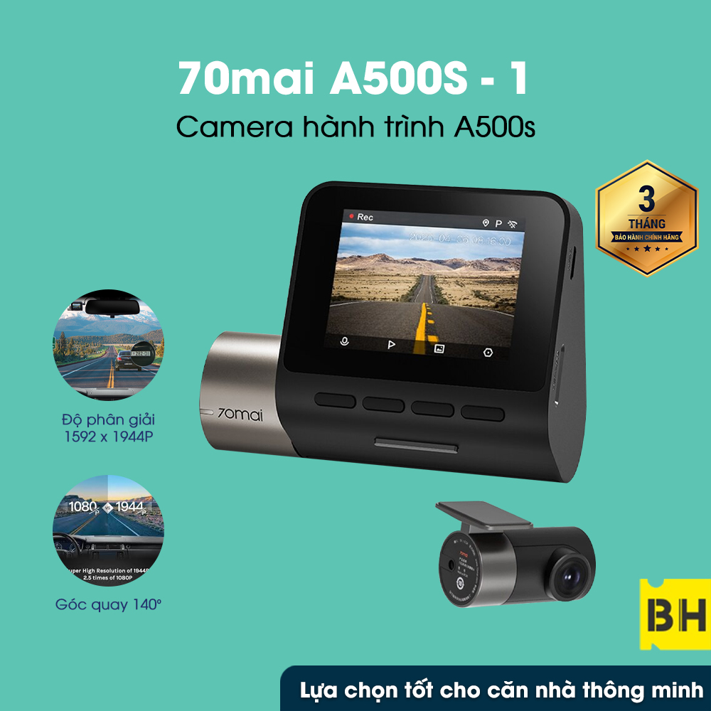 Camera hành trình ô tô 70mai dash cam pro plus a500s 1 bản quốc tế quay  trước và sau độ phân giải 1944p | Lazada.vn
