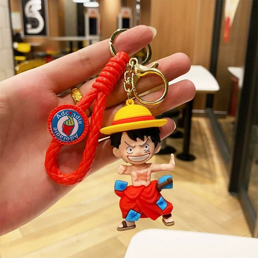 One Piece Keychains Anime Monkey D. Luffy Tony Chopper Roronoa Zoro Cartoon  Character Key Chains Bulk Keyring Doll Bag Pendent