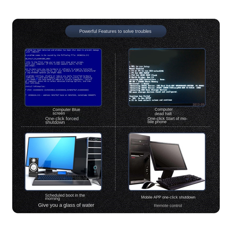 Tuya Computer Power Reset Switch PCIE Card Smart WiFi for Desktop Computer APP Remote Control for Google Home,Echo,Siri