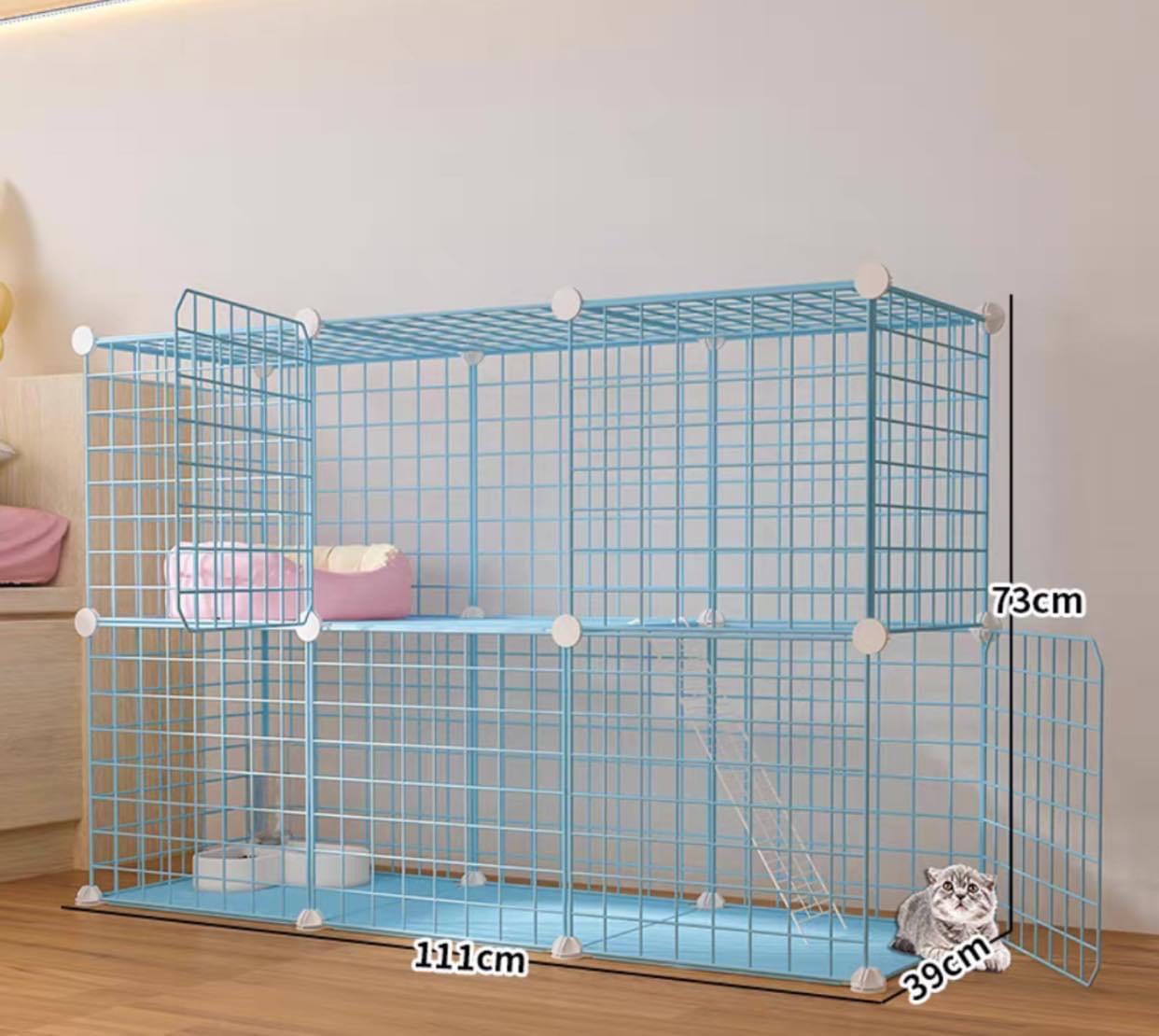 Combo chuồng Chó , Mèo - tự lắp ghép bằng lưới sắt - mèo 2x3x1