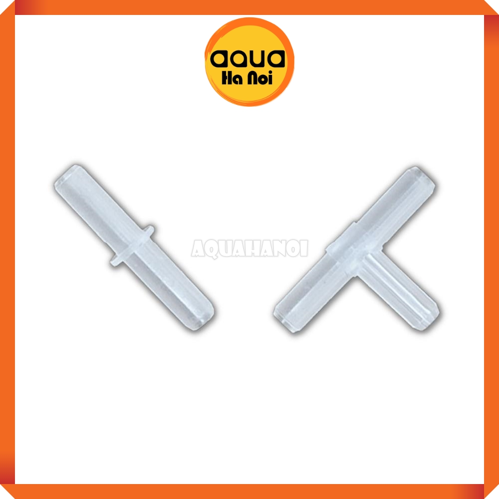 Co nhựa nối dây thẳng/chia 3 - Đầu nối dây sủi khí CO2/Oxy bể cá cảnh thủy sinh