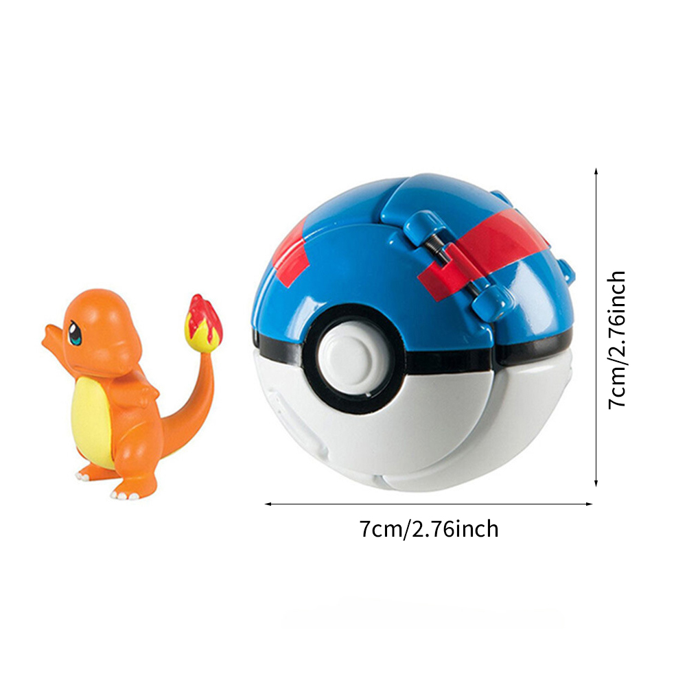 SF 15 Styles Pokemon Elf Ball Anime Figure Pikachu Charizard Pocket Monster Variant Pokemon Elf Ball Toy Action Model Gift. 