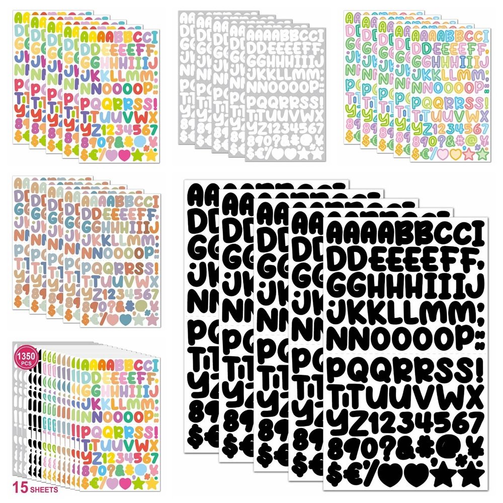 Sticker 26 Bd Guka Letter Stickers 26 Letter Number Cartoon Letter Sticker 0.5 inch ...
