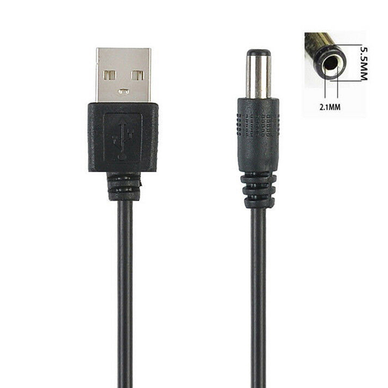 Kenable USB To DC Power Cable - USB 2.0 For 2.1mm X 5.5mm 5v