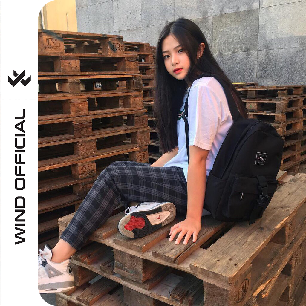 Quần baggy caro WIND nam nữ ống suông kẻ sọc caro, thời trang nam nữ ulzzang