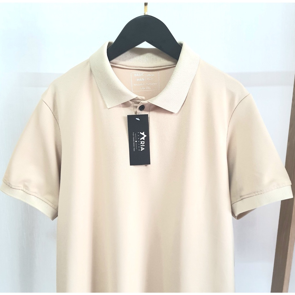 Áo thun polo nam cổ bẻ basic man vải cá sấu cotton trẻ trung 5 màu - plobm 99