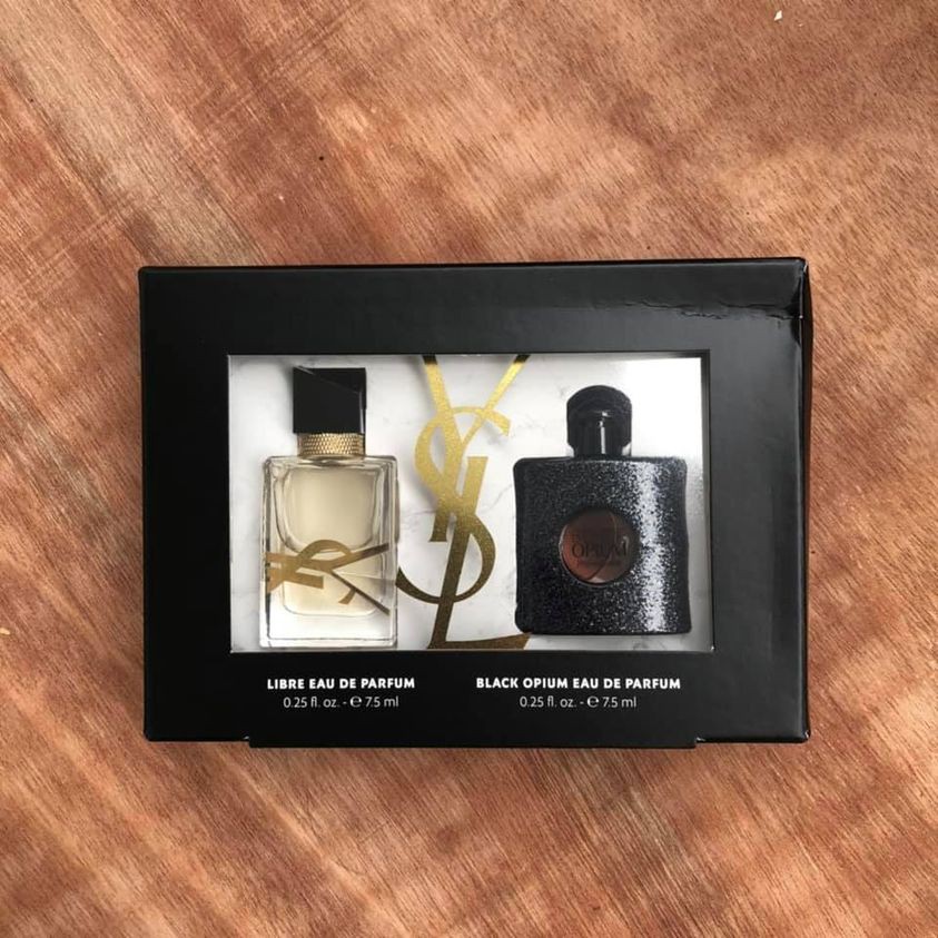 SET 2 NƯỚC HOA YSL LIBRE EAU DE PARFUM 7.5ML + BLACK OPIUM EAU DE PARFUM 7.5ML