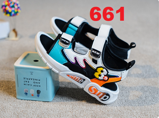 Sandan quai dán cho bé trai 661 xanh trắng
