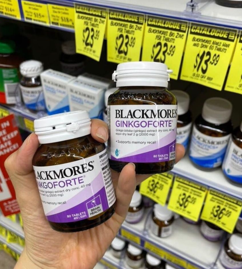 Bổ não blackmores ginkgo forte 2000mg - 80 viên