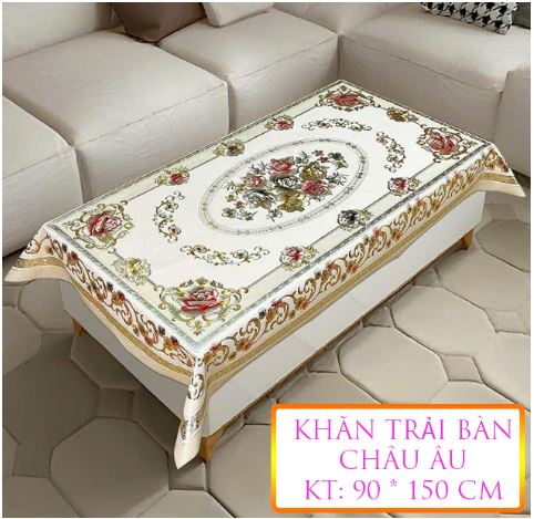 Khăn trải bàn châu âu kt: 90 * 150 cm