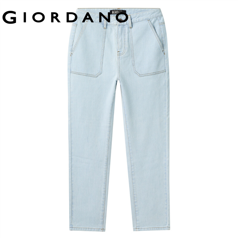 GIORDANO Men Denim Jeans Mid Rise YKK 