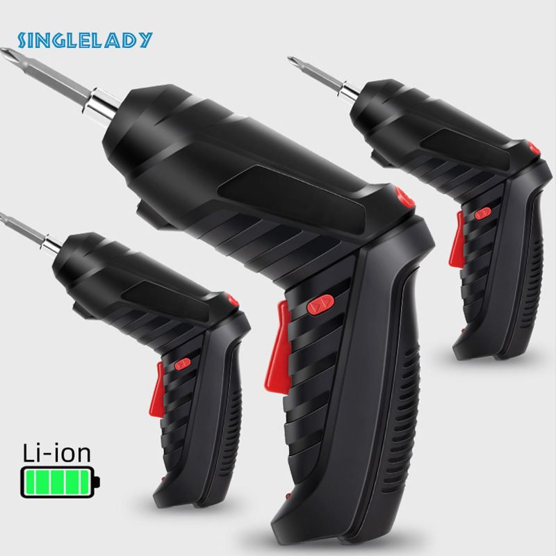 SingleLady Electric screwdriver Household small electric drill rechargeable screw set mini multifunctional lithium power driver