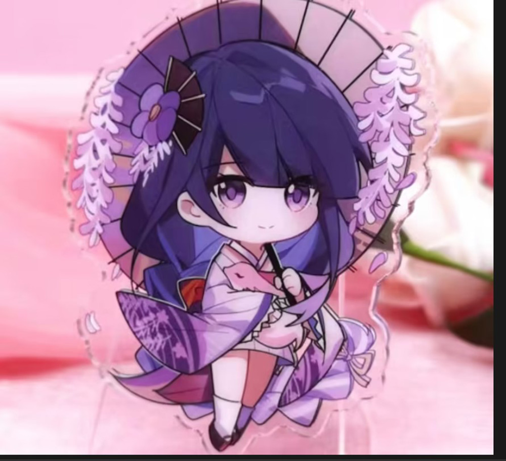 ( Mica trong acrylic ) Móc khóa game GENSHIN IMPACT mẫu 2 chibi anime