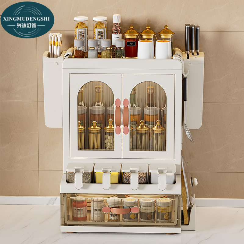 Kitchen spice shelves, Save space,chopstick knife holders, countertops, Plastic,multi-functional seasoning, kitchenware, supplies storage racks, multi-layer cabinets