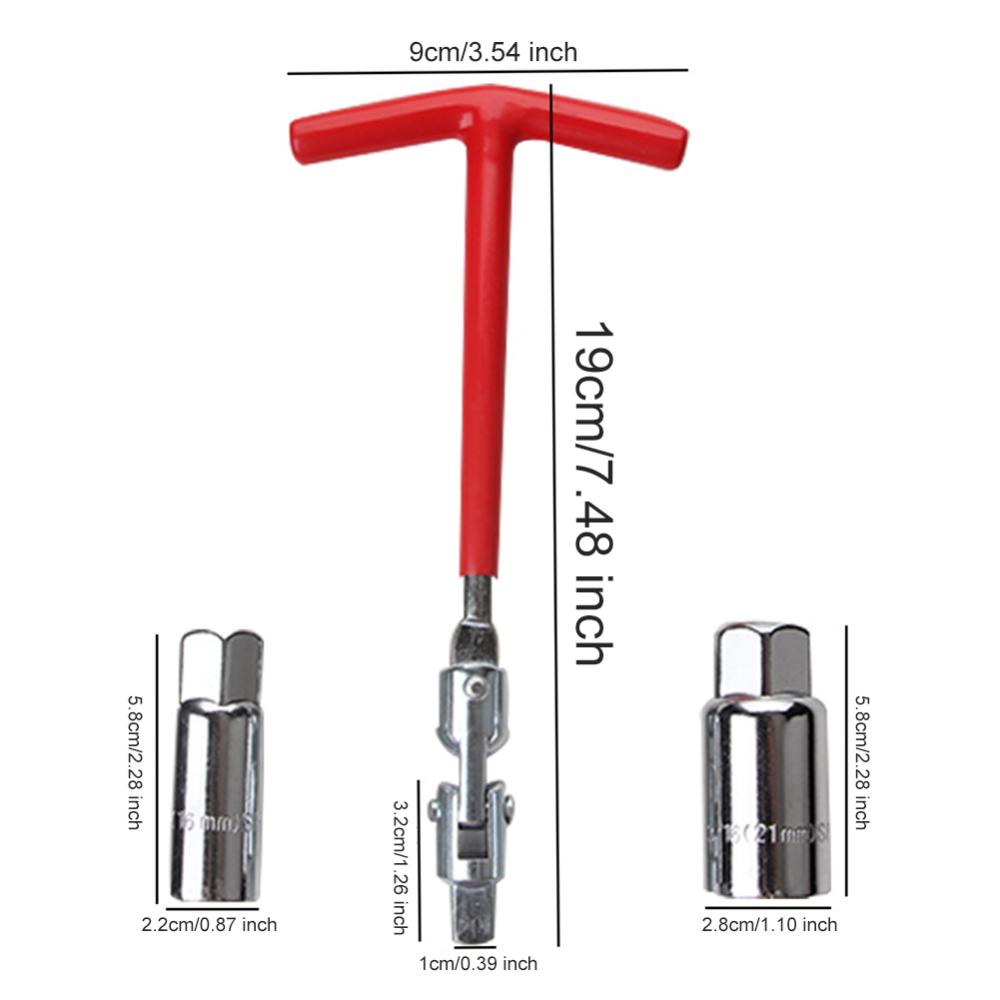 Double-End Spark Plug Spanner Deep Reach Hex-Socket Kits