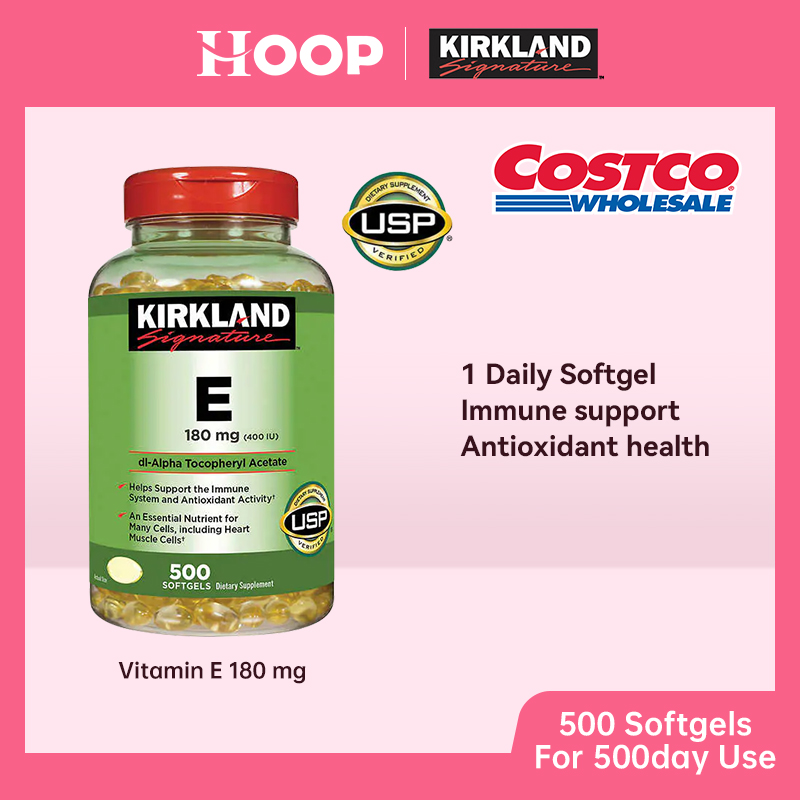 Kirkland Signature Vitamin E 180 mg 500 Softgels EXP：12/2026 Lazada Singapore