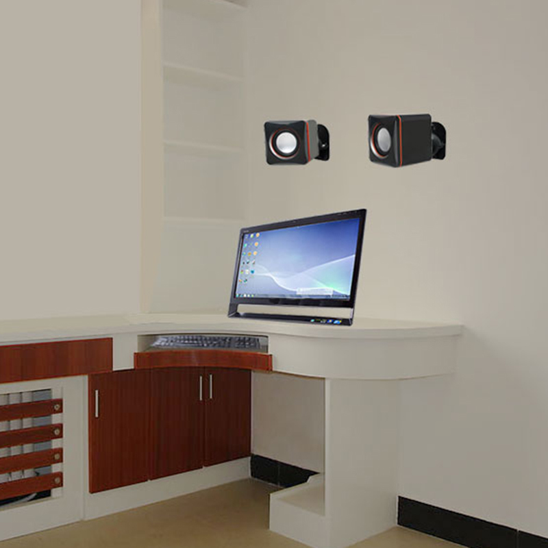 4PCS Universal Speaker Wall Mount Bracket Ceiling Stand Clamp with Adjustable Swivel and Tilt Angle Rotation