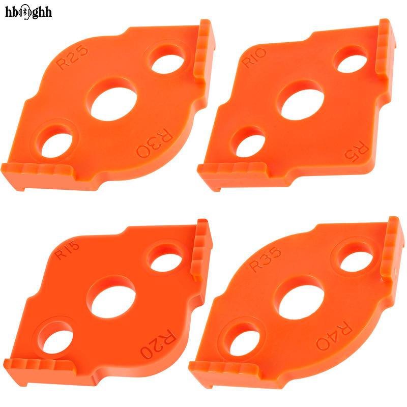 4Pcs Corner Routing Template Plastic Radius Jig Router Template Rounded ...