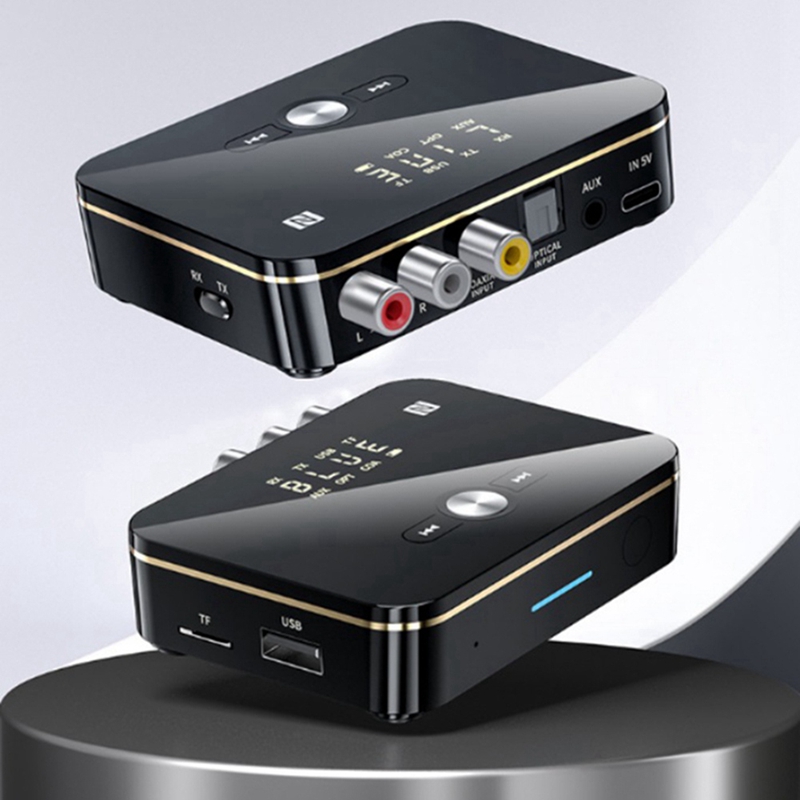1 Set Bluetooth Adapter NFC Digital Display Bluetooth Adapter 3.5mm Bluetooth Audio Adapter NFC Bluetooth 5.0 Receiver Transmitter