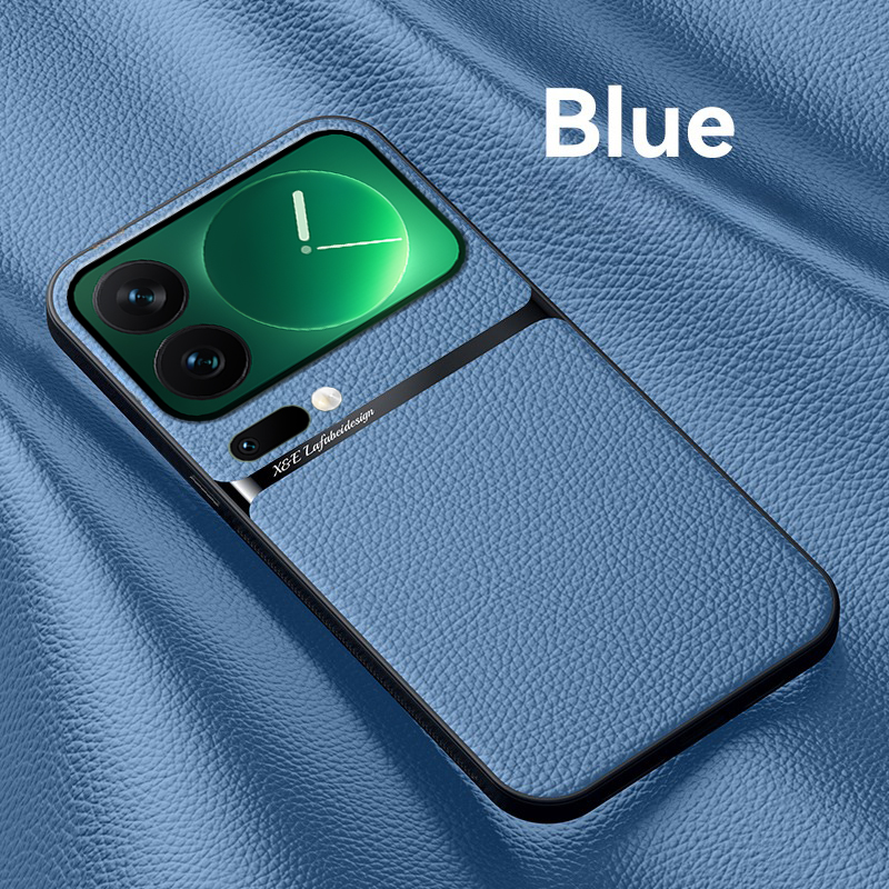 Phone case Xiaomi 17Pro Soft Silicone Litchi Pattern Matte Ultra Thin Magnetic Leather Shockproof Back cover Xiaomi 17 Pro Max case.
