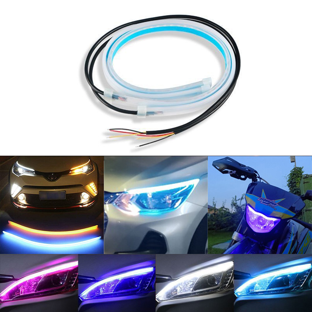Linh hoạt xe Streamer dải đèn cho đèn pha đèn LED chạy ban ngày dải đèn DRL không thấm nước đèn tín hiệu rẽ dòng chảy Đèn trang trí