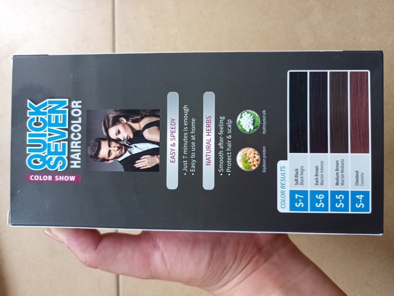 nhuộm tóc phủ bạc Quick Seven Hair Color 60g x2