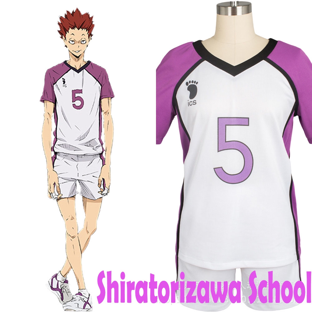 Haikyuu Season 3 Cosplay Jersey Shiratorizawa Academy Uniforms Wakatoshi  Ushijima Eita Semi Satori Tendo Sportwear Costume