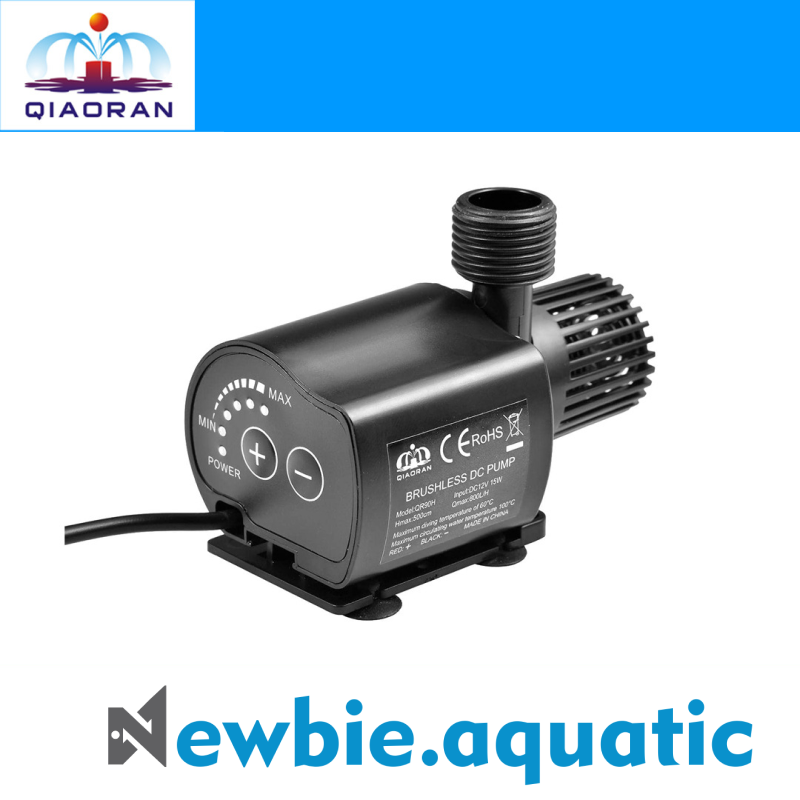 Bơm không chổi than Brushless 800L/H QIAORAN dùng trong bộ lọc hồ thủy sinh, cá cảnh