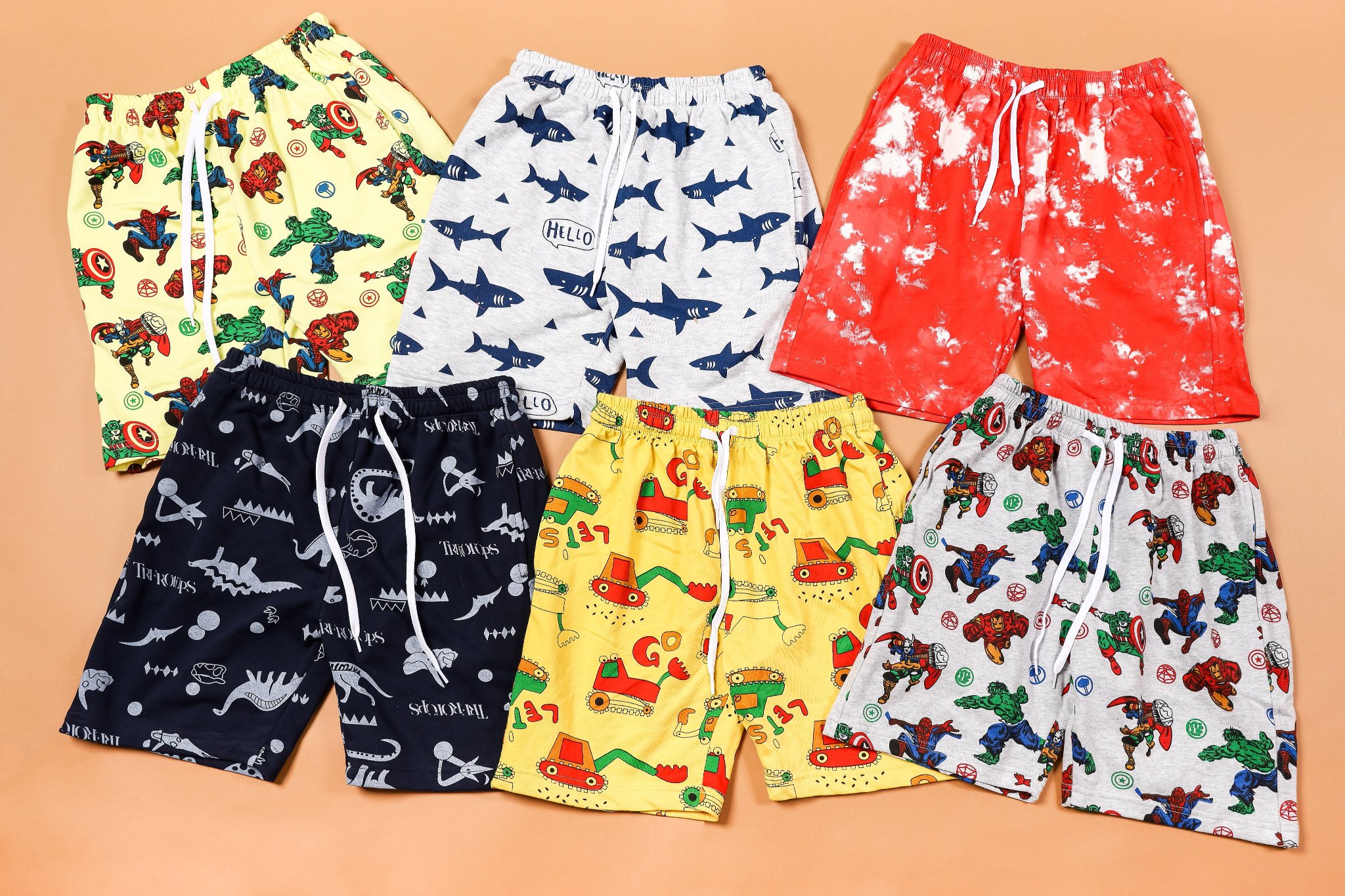 Quần Short Thun Da Cá Bé Trai