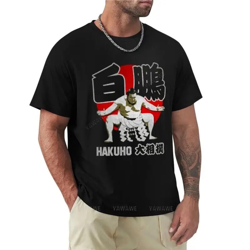 Cotton t-shirt mens brand teeshirt JAPAN SUMO HAKUHO SHO T-Shirt plain t-shirt animal print shirt for boys t shirts men