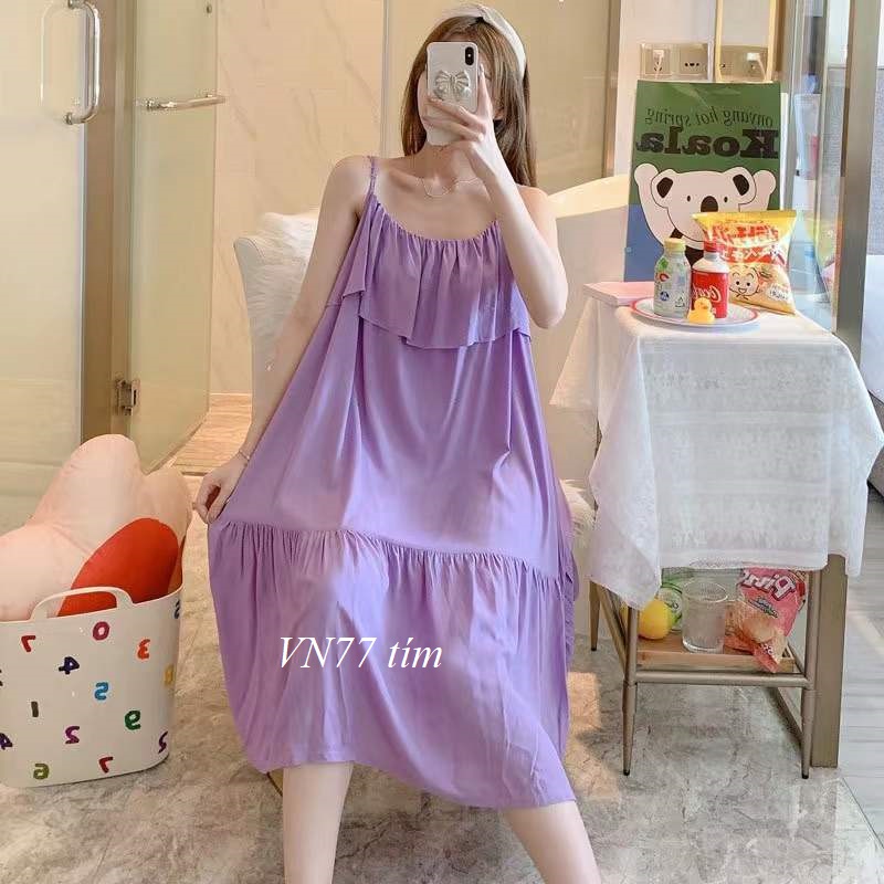 Váy Lanh Mặc Nhà Siêu Mềm Mát VN77
