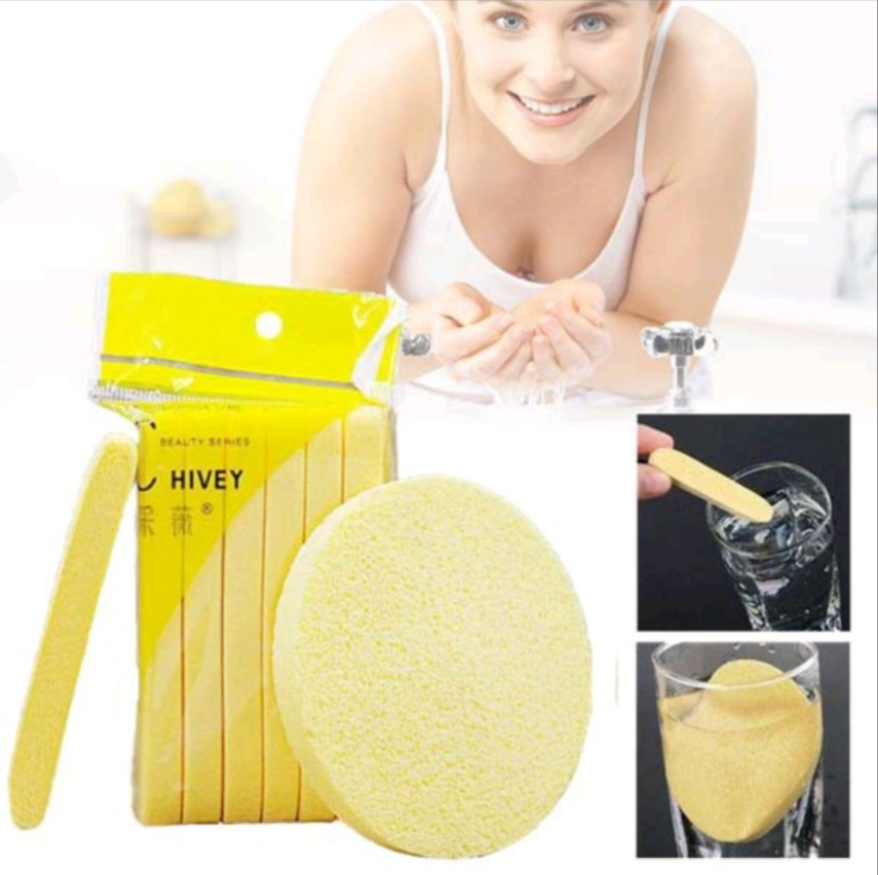 [Set of 12 Pieces] Compressed Facial Cleansing Sponges