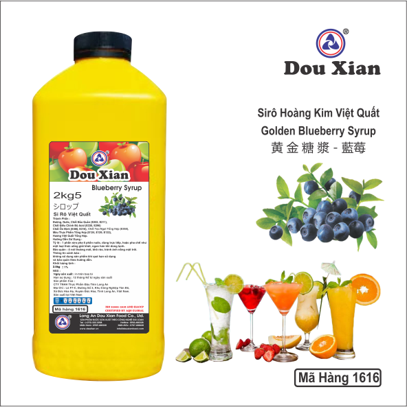 Siro Douxian hoàng kim chai 2.5kg