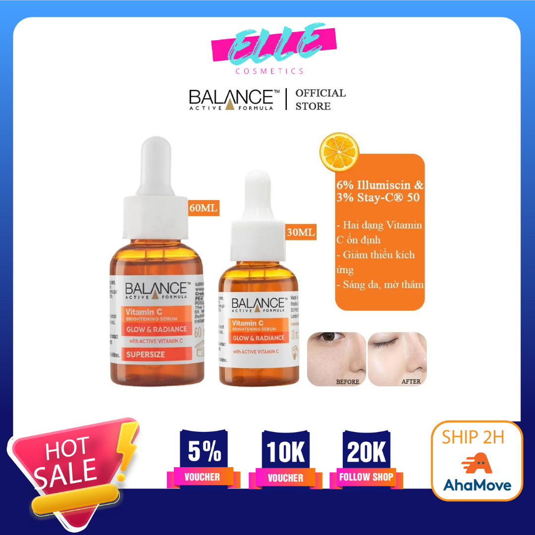 Serum trắng da mờ thâm Balance Active Formula Vitamin C  (30ml)