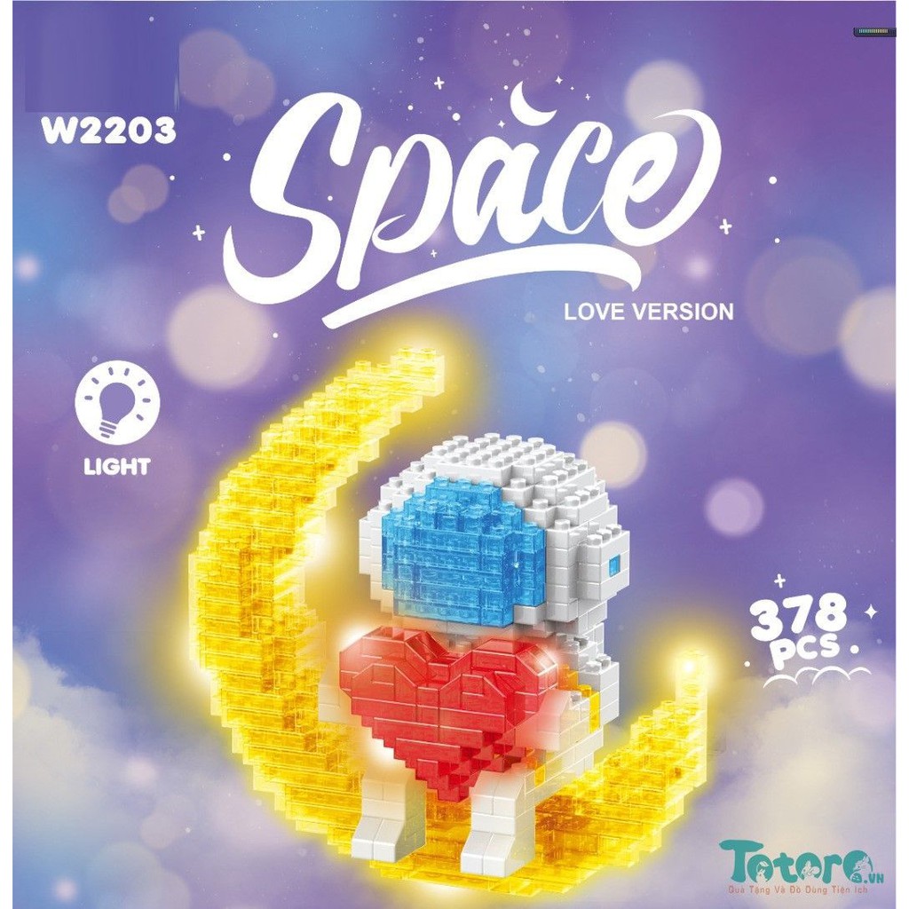 Bộ đồ chơi xếp hình Lego Phi Hành Gia Vũ Trụ có đèn và không đèn
