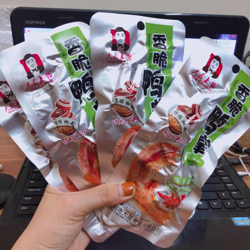 COMBO 10 CHÂN VỊT DACHENG MÀU XANH ( KHÔNG CAY)