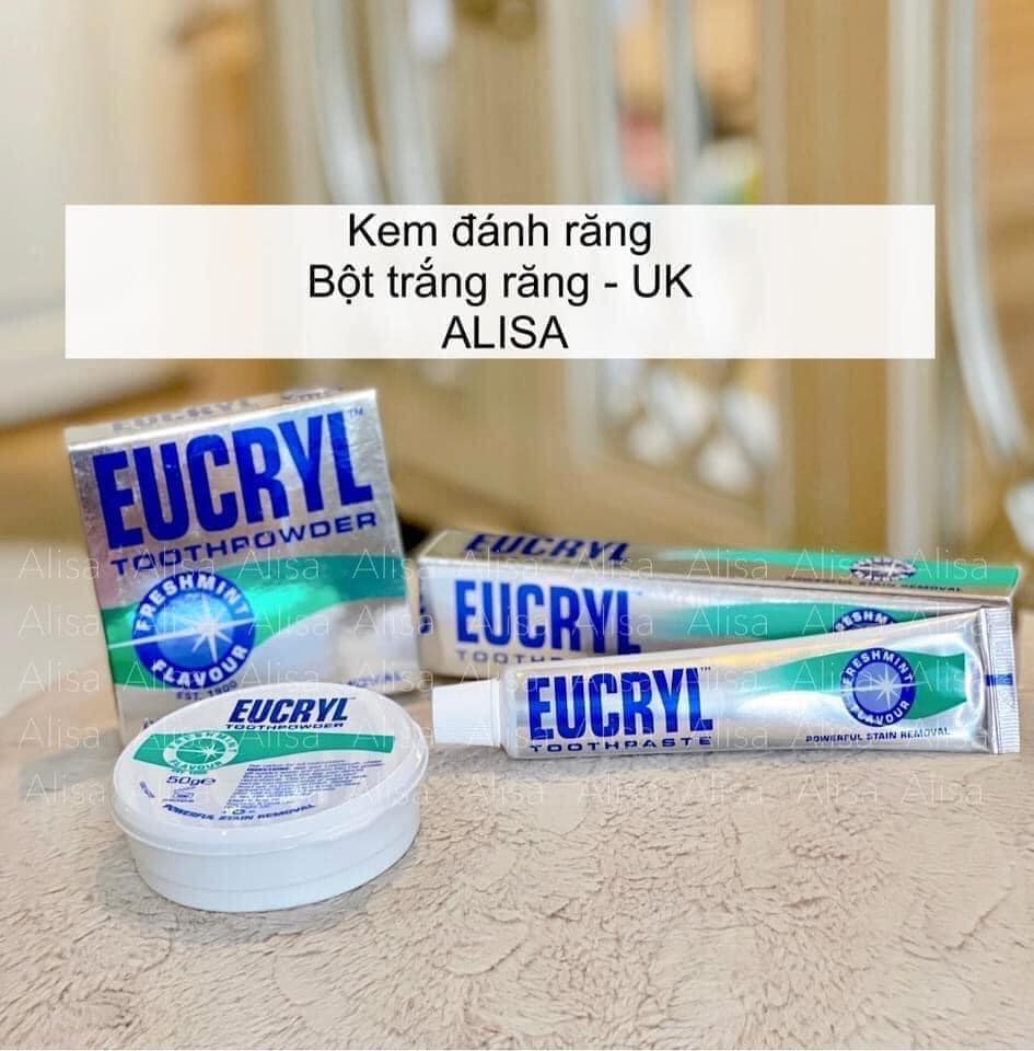 Combo kem đánh răng và bột làm trắng răng EUCRYL - ALISA