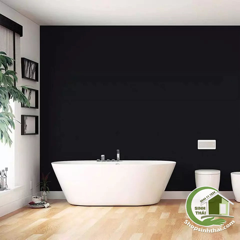 Giấy dán tường màu đen nhám - [ 50cm x khổ 120cm ] - có sẵn keo