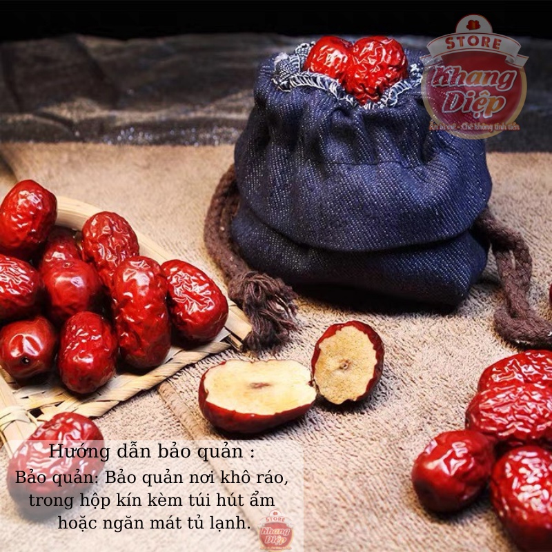 Táo đỏ Hàn Quốc sấy khô Loại 1 (Tặng kèm túi)