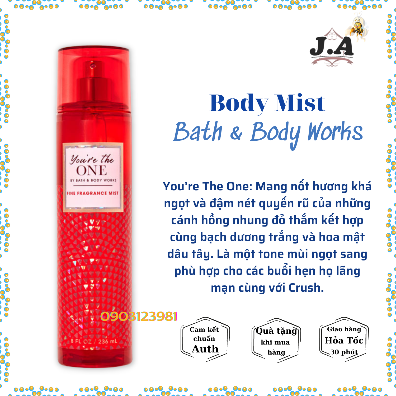 (BODY MIST) Xịt toàn thân BBW Full size 236ml, Bill Mỹ (J.A Shop)