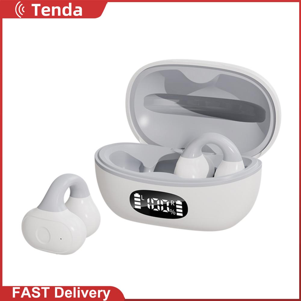 Bone Conduction Wireless Earphone with Mic Bluetooth-compatible Wireless Headphone Digital Charging Case for Smart Phone