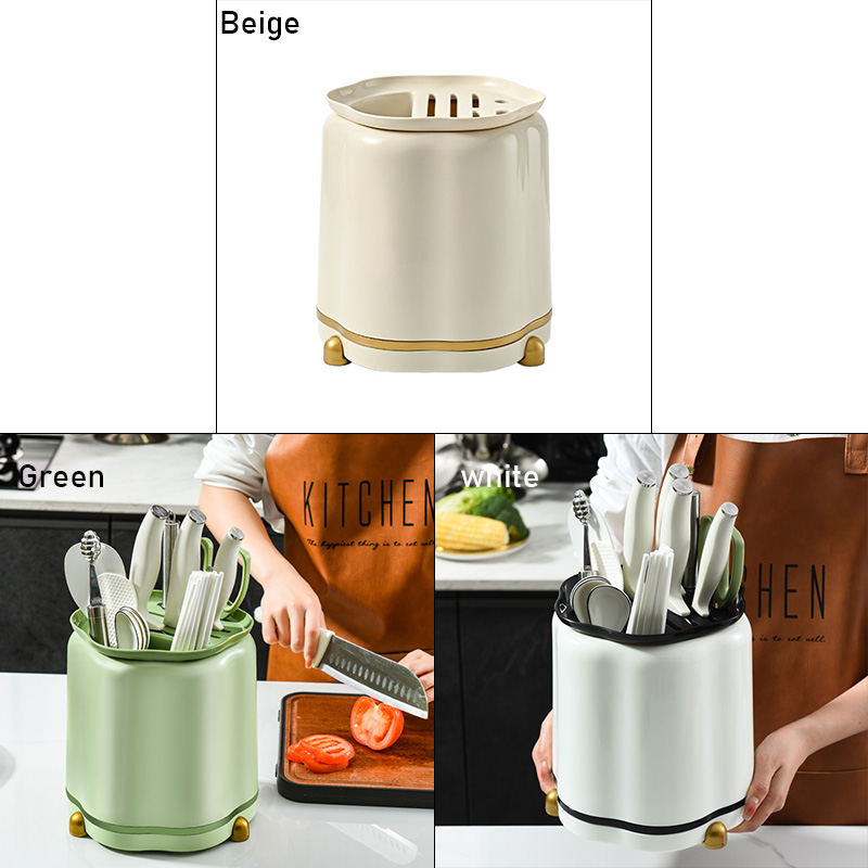 Knife holder rotation household knife holder knife multi-function shelf kitchen storage chopstick barrel storage rack