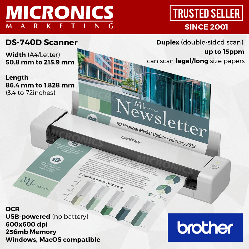 Brother DS-740D - Scanner Brother 