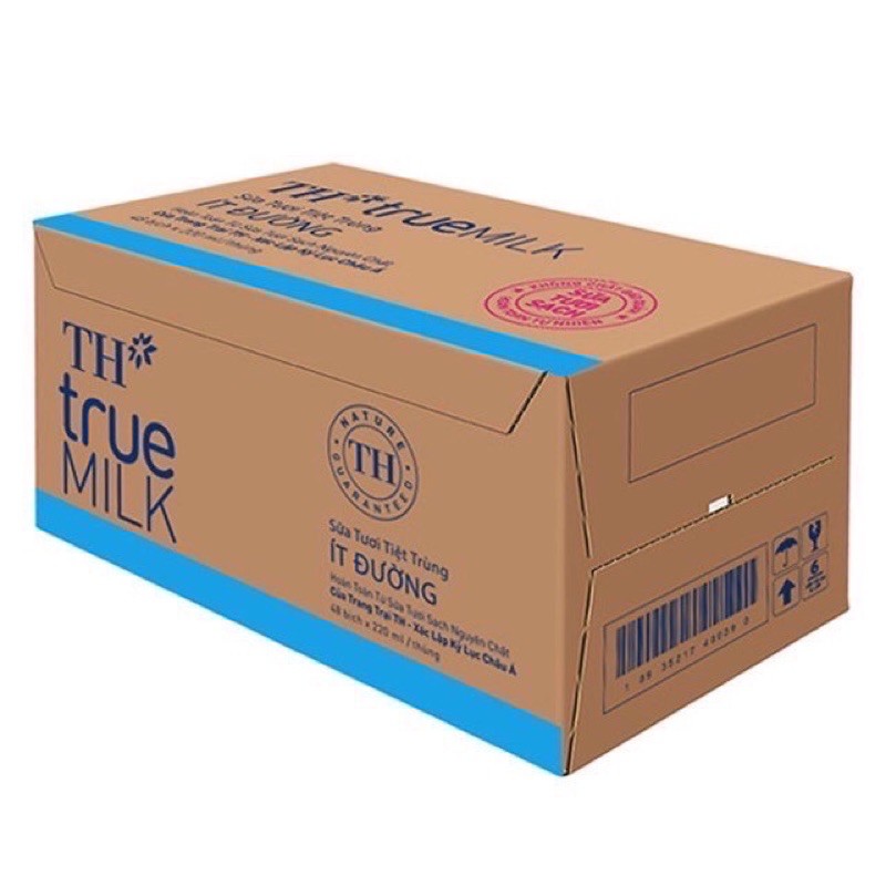 Sữa Tươi TH True Milk ít đường bịch 220 ml