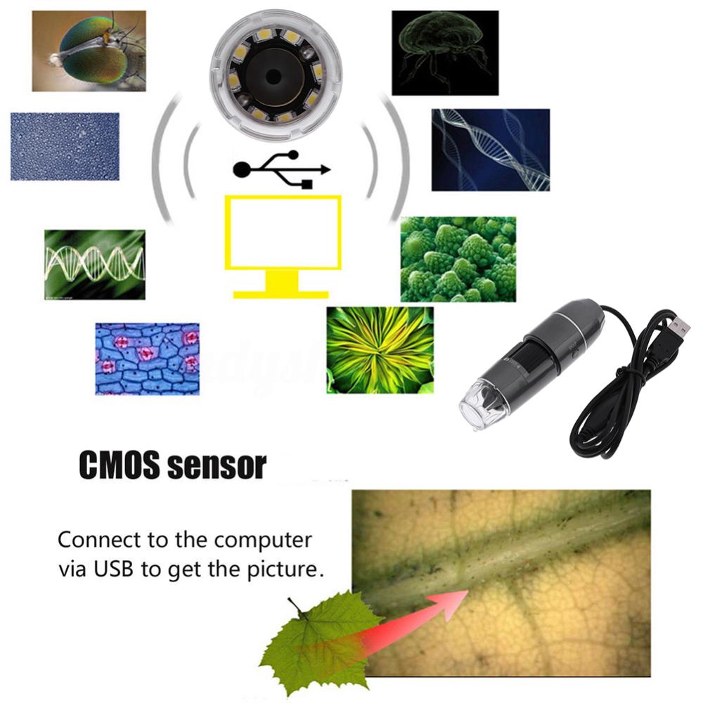 【Top quality】Digital 8LED USB2.0 2MP 1000X Zoom Microscope Handheld Biological Endoscope