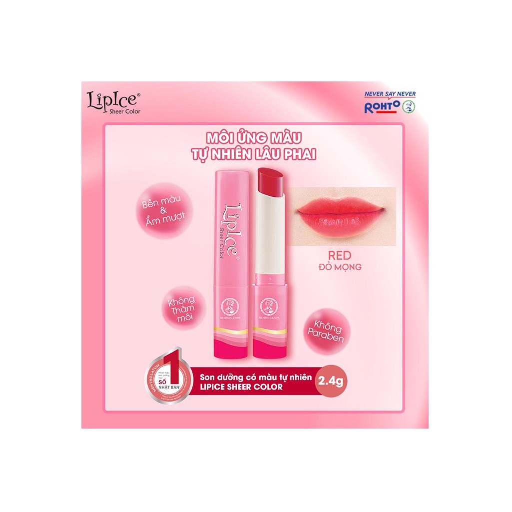 Son Dưỡng Môi LipIce Sheer Color Pop Red đỏ mọng