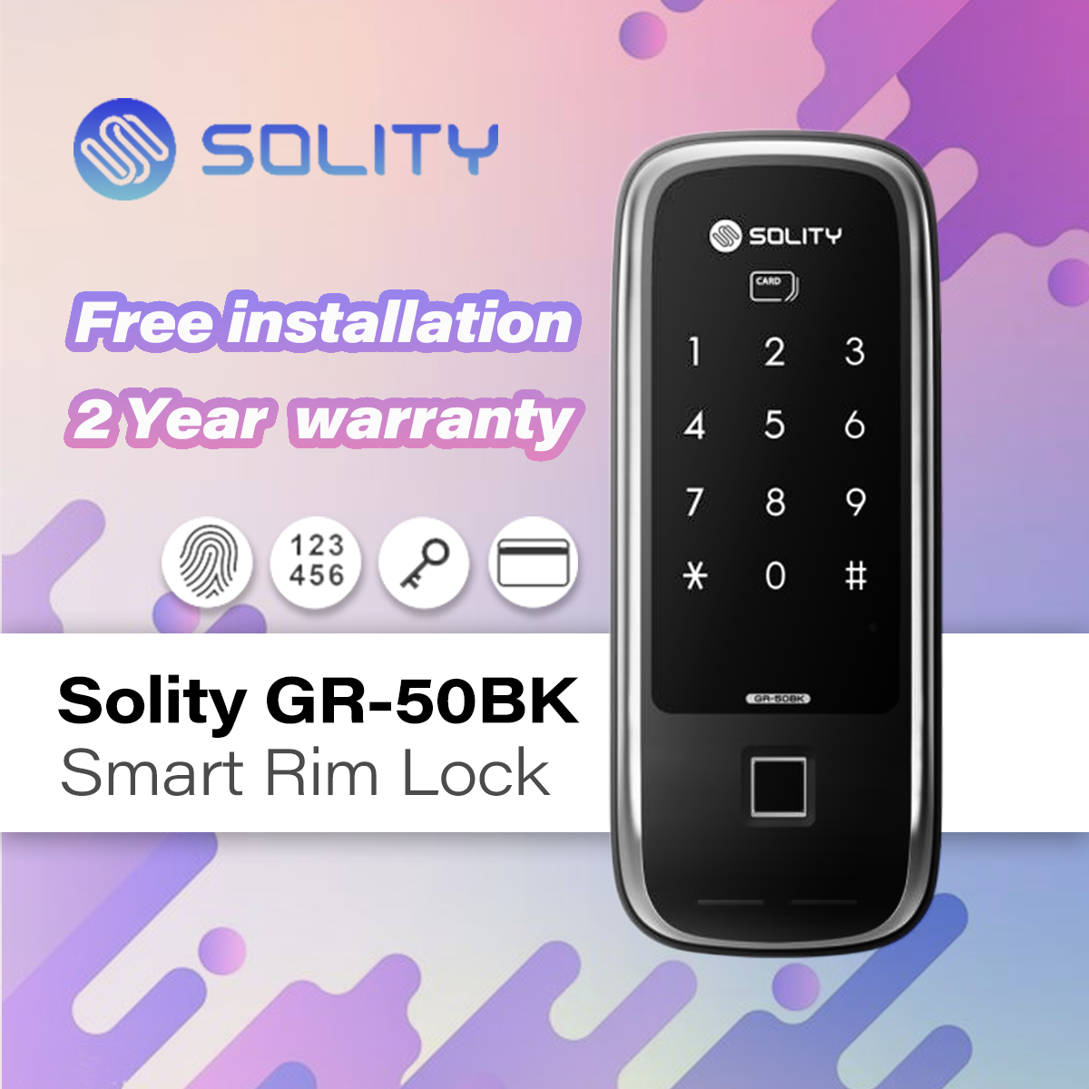 SOLITY GR50BK Digital Door Lock Lazada Singapore
