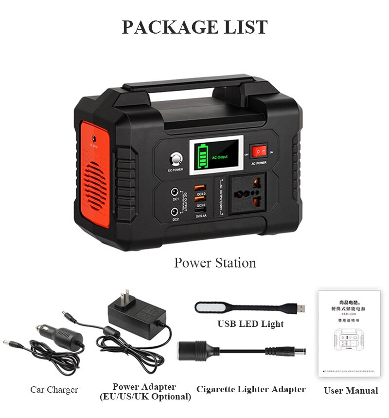 200240V 200W Solar Generator Battery Charger 40800mAh Portable