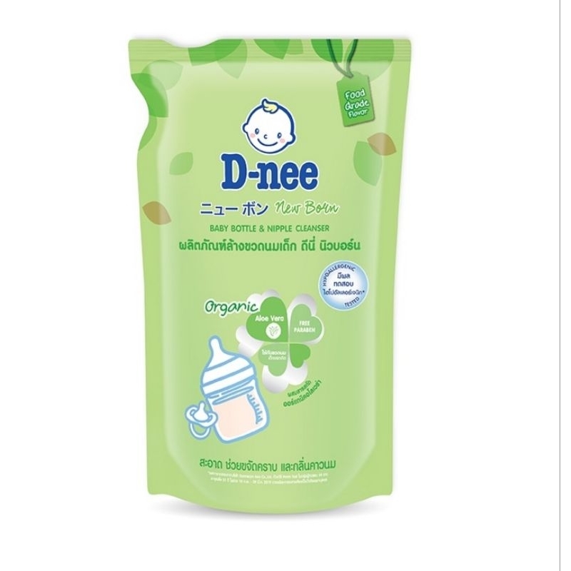 Nước rửa bình sữa organic dnee dạng chai 620ml chuẩn hàng thái